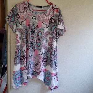 Paisley shark bite top